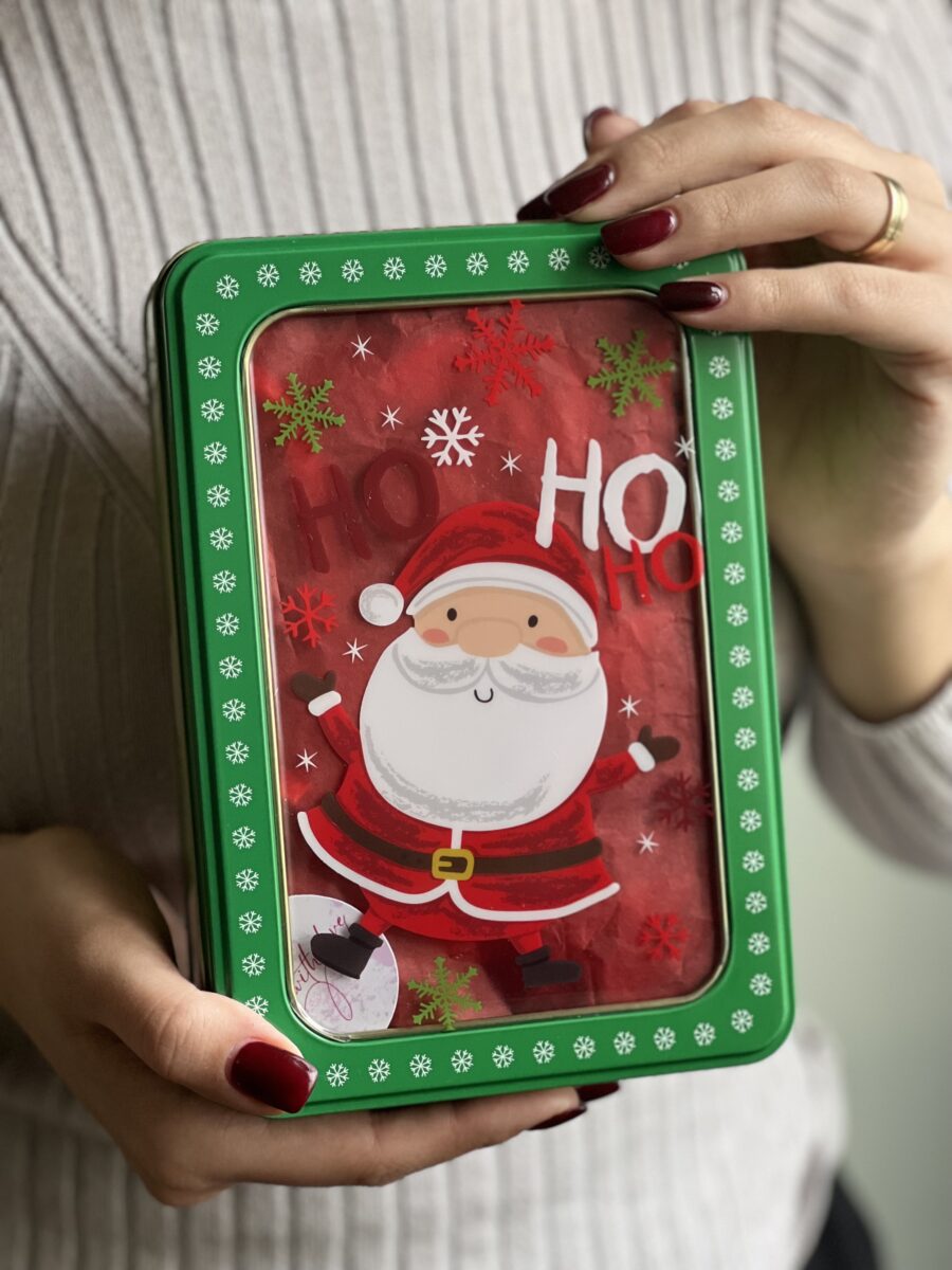 Chocolate gift box christmas theme